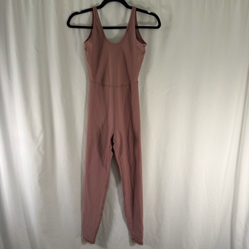 Old Navy Powersoft Jumpsuit Women's XS Pink Sleeveless Stretch Vneck 25.5" Insea